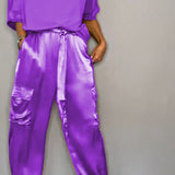 Marlene - Satin Halbarm-Anzug