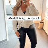 Anika Lederlook Leggings schwarz