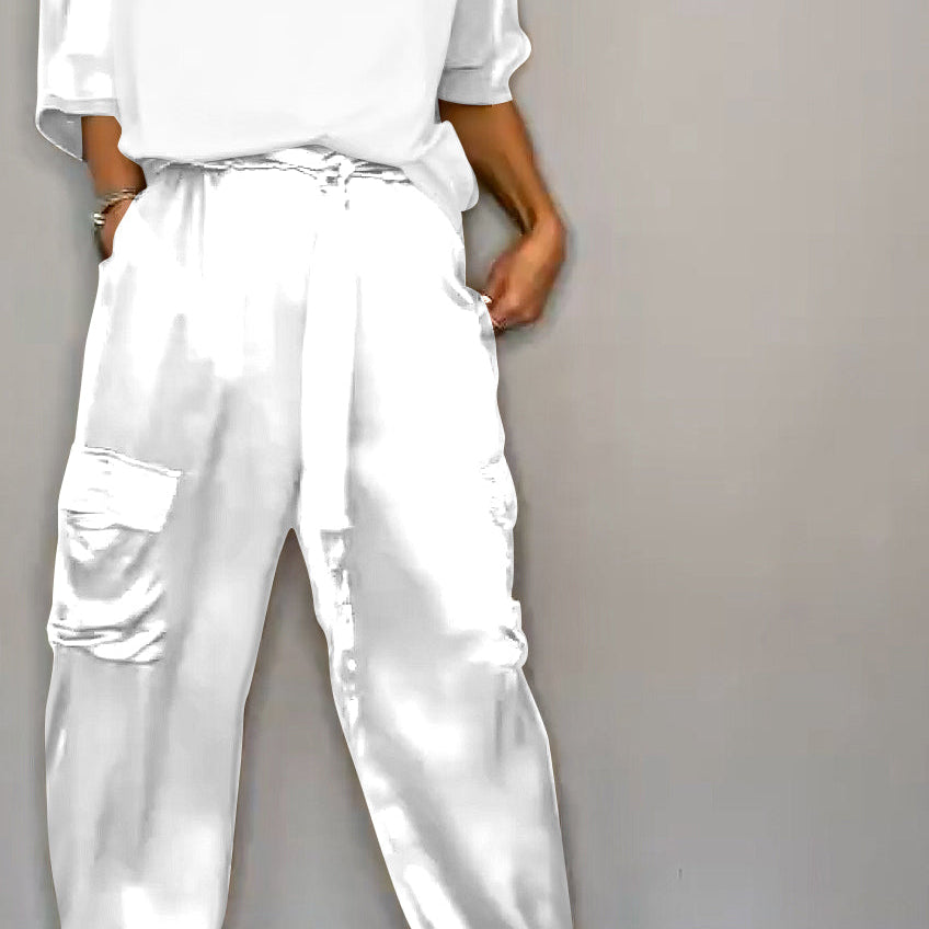 Marlene - Satin Halbarm-Anzug